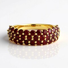 Anello in argento con Spinello Rosso (de Melo Essence)