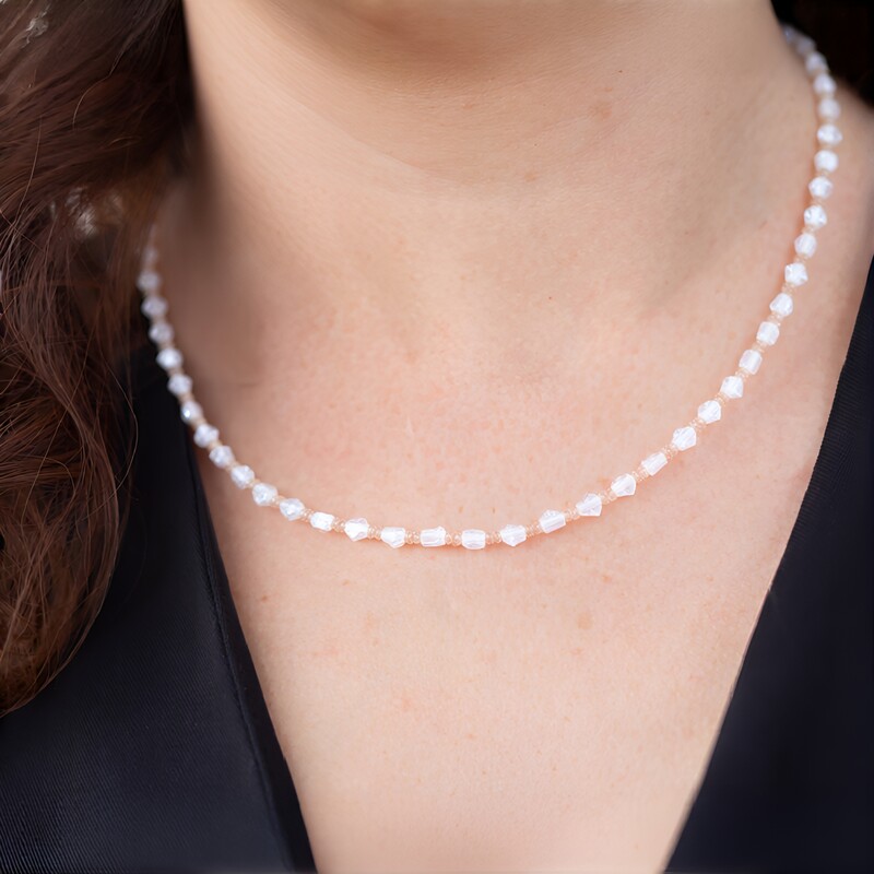 Zircon Silver Necklace (Riya)