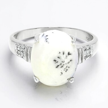 Anillo en plata con Ágata dendrítica