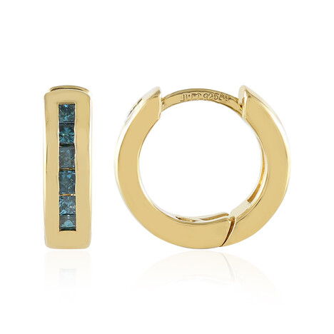 Orecchini in argento con Diamante Blu I3