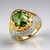 Anello in oro con Tormalina Verde Brasiliana (SUHANA)