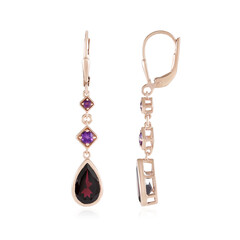 Rhodolith-Silberohrringe (KM by Juwelo)