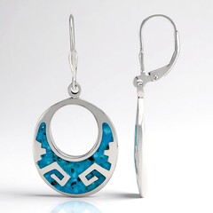 Orecchini in argento con Turchese Kingman Mohave Blu (Jones Lee)