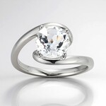 Anello in argento con Topazio Bianco