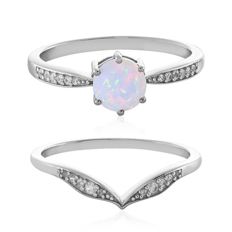 Anillo en plata con Ópalo de Welo