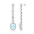 Himmelblauer Topas-Silberohrringe