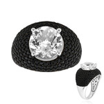 Anillo en plata con Topacio blanco