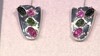 Pendientes en plata con Turmalina azul verdoso de Brasil (Pallanova)
