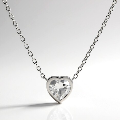 Collana in argento con Topazio Bianco
