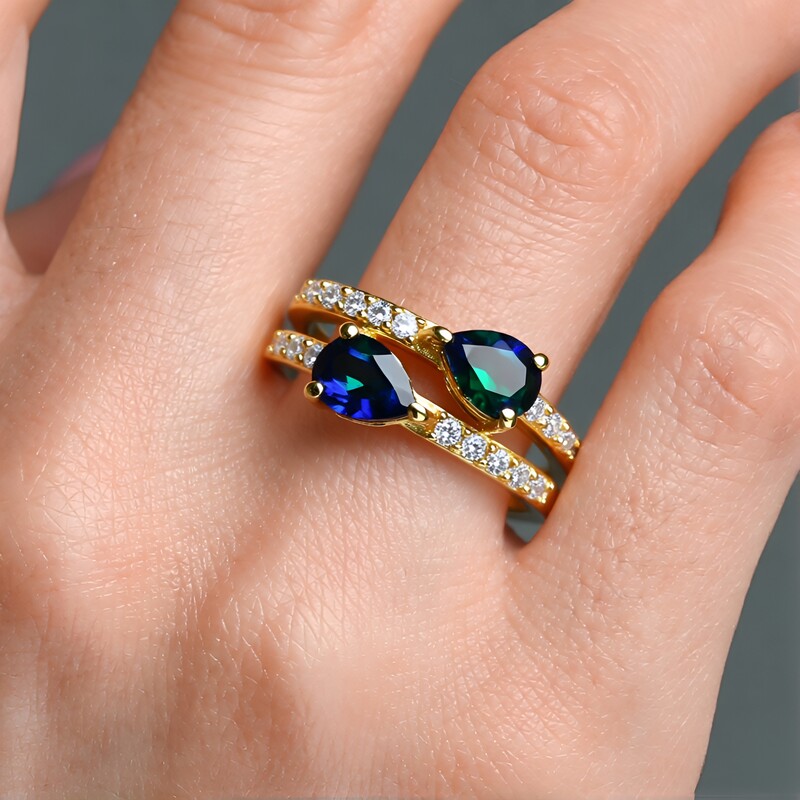 Mezezo-Opal-Silberring (Adela Silber)