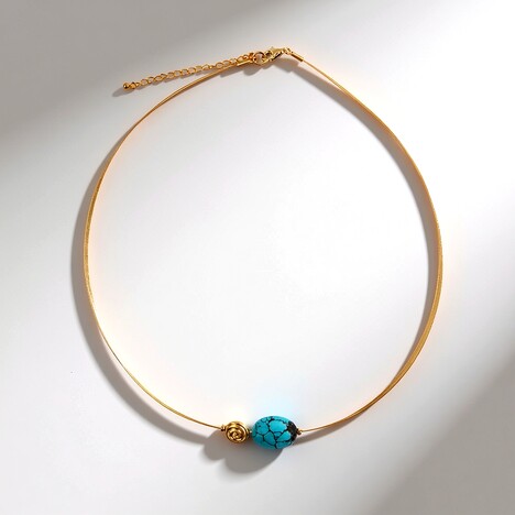 Collana in acciaio inossidabile con Turchese
