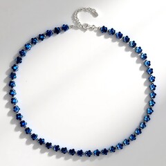 Collana in argento con Ematite Blu Royal