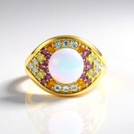 Anello in argento con Opale di Welo (de Melo Essence)
