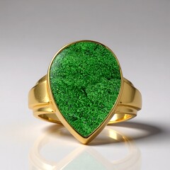 Anello in argento con Uvarovite