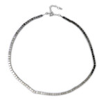 Collar en plata con Hematitas plateadas