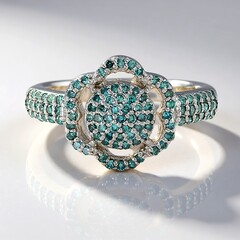Anello in argento con Diamante Fancy
