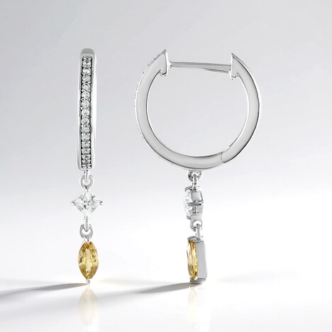 Orecchini in argento con Zircone Giallo