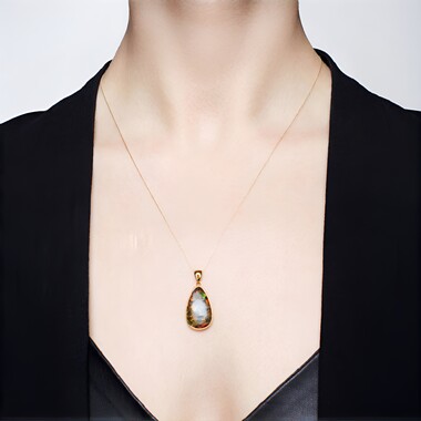 Pendentif en argent et Ammolite