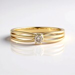 Anello in oro con Diamante Cioccolato I2 (SUHANA)