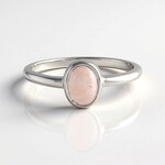 Anello in argento con Quarzo Rosa (MONOSONO COLLECTION)