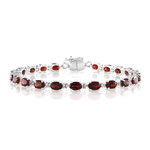 Zilveren armband met Mozambique granaten
