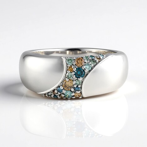 Anello in oro con Diamante Champagne I2 (KM by Juwelo)