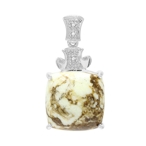 Magnesit-Silberanhänger