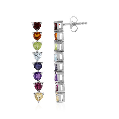 Edelstein-Silberohrringe