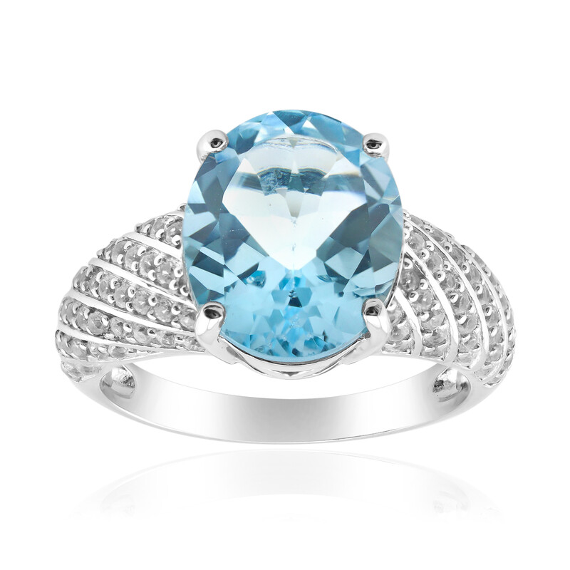 その他 RT Zircone Azzurro Anello Turchese Argento Anello In Argento Con