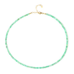 Brasilianischer Smaragd-Silberhalskette