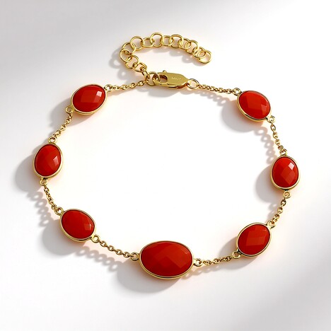 Bracciale in argento con Corniola (KM by Juwelo)