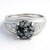 Anello da uomo in argento con Ossidiana Fiocco di Neve
