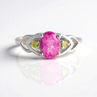 Bague en argent et Quartz rose