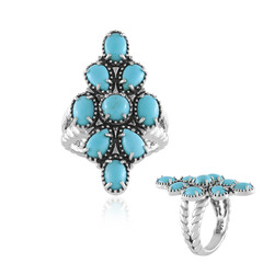 Zilveren ring met Sleeping Beauty Turkooisen (Desert Chic)