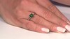Anillo en plata con Diópsido de Rusia