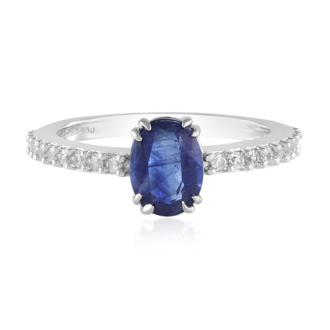 Anillo en plata con Cianita de Nepal