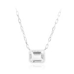 Weißer Topas-Silbercollier