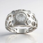 Bague en argent et Zircon