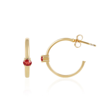 Tansania-Rubin-Silberohrringe