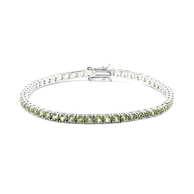 Bracciale in argento con Peridoto della Birmania