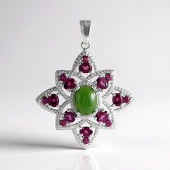 Ciondolo in argento con Giada Canadese