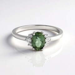 Anello in argento con Apatite Cromo