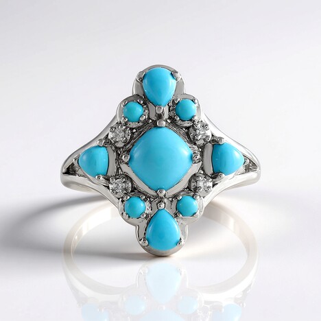 Bague en argent et Turquoise Sleeping Beauty