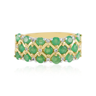 Anillo en plata con Esmeralda de Socoto