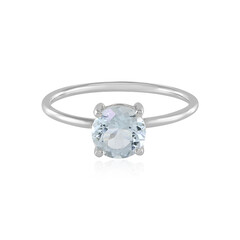 Aquamarine Platinum Ring