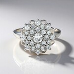 Anello in argento con Zaffiro Bianco