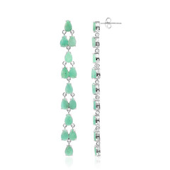 Smaragd-Silberohrringe