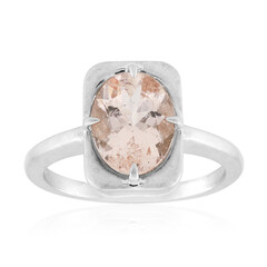 Bague en argent et Morganite du Brésil