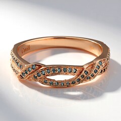 Anello placcato in oro con Diamante Fancy