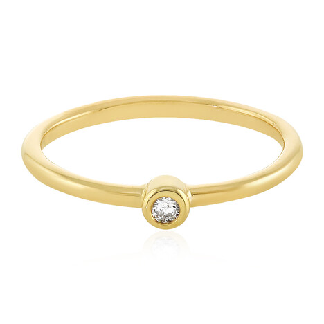 Zilveren ring met een I2 (H) Diamant